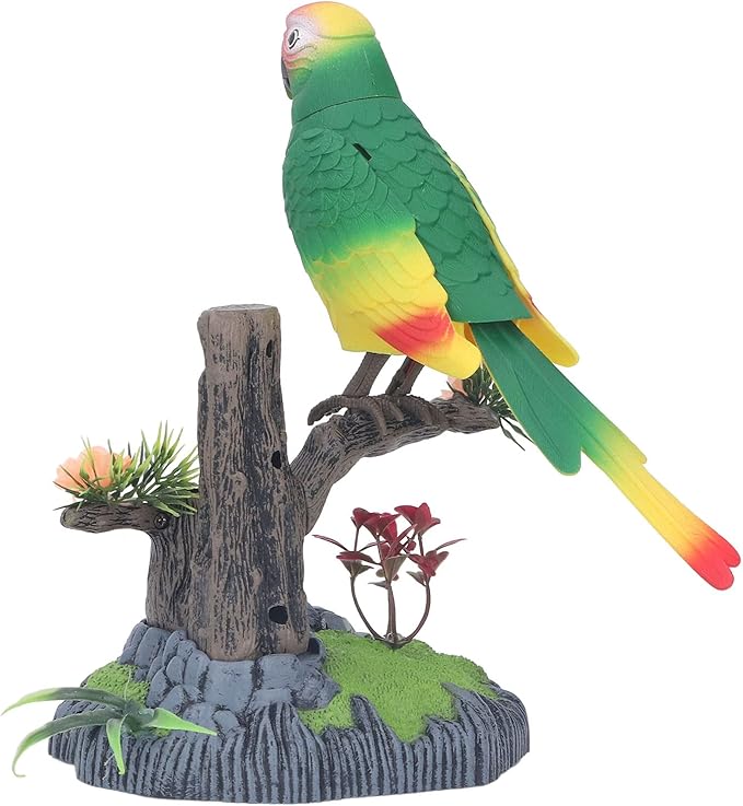 ZJchao Electric Voice Control Parrot Singing Toy for Kids Adults Mimicry Parrot Simulation Toy Entertainment (506H)