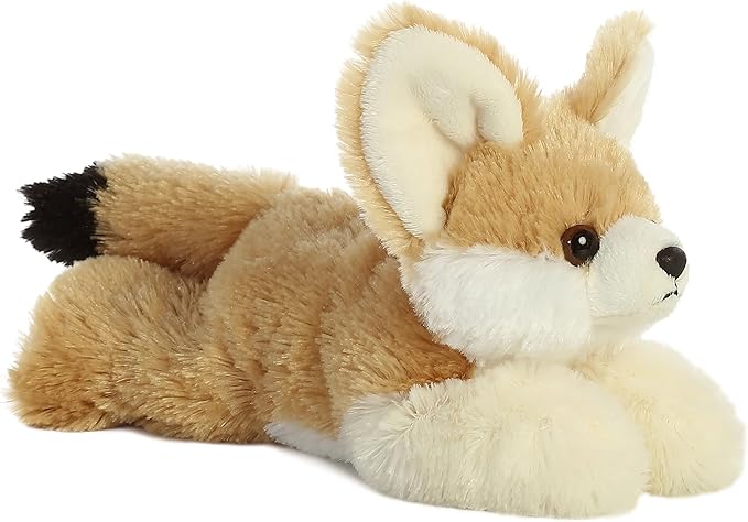 Aurora® Adorable Mini Flopsie™ Frisky Fennec Fox™ Stuffed Animal - Mini Companions Ready for Playful Adventures - for Kids All Ages, Toddlers, Adults, and Families - Brown 8.5 Inches