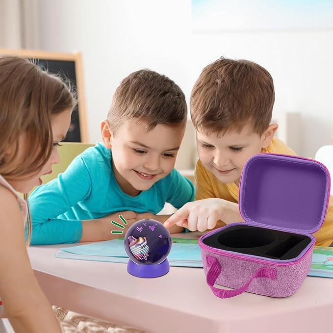 YouKnow Travel Case for Bitzee Hamster Ball Interactive Toy - Shockproof Storage Box with Custom Foam Insert & Carry Handle, Fits Electronic Pet Toy + Dock (Only Case) (Purple)