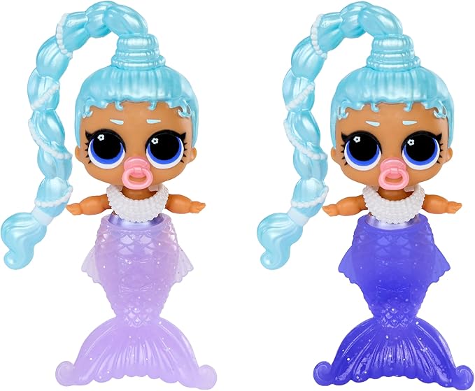LOL Surprise Mermaids Makeover Magic Baby Sisters with Color-Changing Mermaid Tails and Shell-Inspired Display Ball, Collectible Dolls, Kids Ages 4+