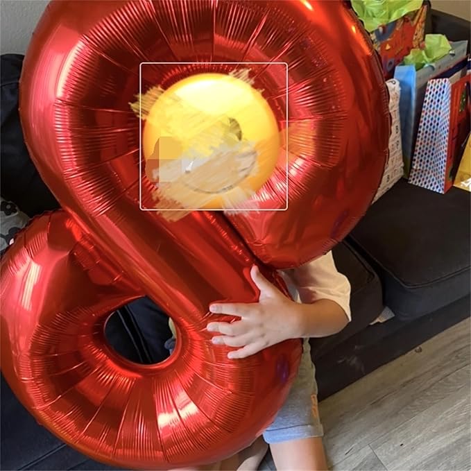 40 Inch Red 8 Balloons Number, Big Self Inflating Foil Girls 8th Birthday Balloon for Boys Women 18th Happy Birthday Party Decoration Anniversary Graduation Celebration Christmas for Men Supplies