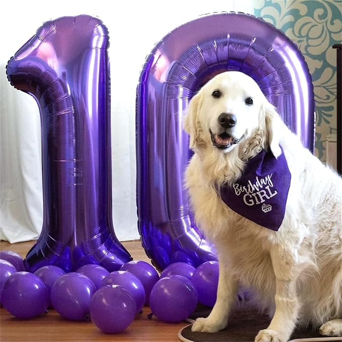 Purple 1 Balloon Number for Girls 1st Girls Birthday, 40 Inch Large Number Foil Balloons, Foil Helium for Women 31 Years Old Birthday Party Anniversary Graduation Party Decoration Kids Supplies