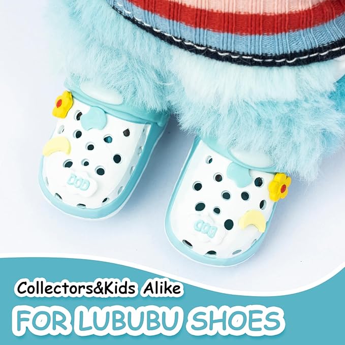 Doll Shoes, Premium Fashion Shoes for 17 Cm Doll Accessories Easter Gifts,Doll Dress Up Decoration Accessories Easter Gifts Wings (Pale Blue