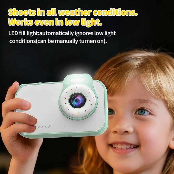 High-Definition 4K Kids Camera Toys for 3-12 Year Old Boys Girls,Mini Kid Digital Video Camera Children Camera Toy Dual-Lens Camera with 2.8in Color Screen,Best Christmas Birthday Gifts