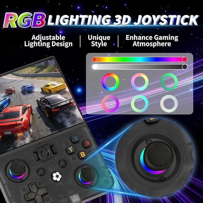2026 NEW Upgrade R36MAXPRO Retro Handheld Game Console - 4.5 Inch Ultra-Large Screen, Support 18000+Classic Games, 64G TF Card, Linux System, 4000mAh Battery, Birthday Gift for Adult - Black