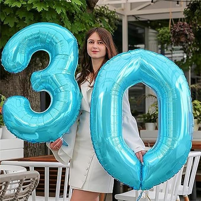 40 Inch Number Blue 3 Balloon,Large Dark Blue Foil Number Balloons 3rd 13 23 30 for Boys Girls,Digit Three Balloons Birthday Anniversary Events Party Decorations Supplies