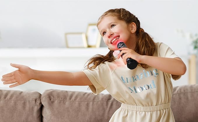 eKids Monster High Karaoke Microphone for Kids, Bluetooth Microphone Includes Built-in Music and Light Show, Designed for Fans of Monster High Toys