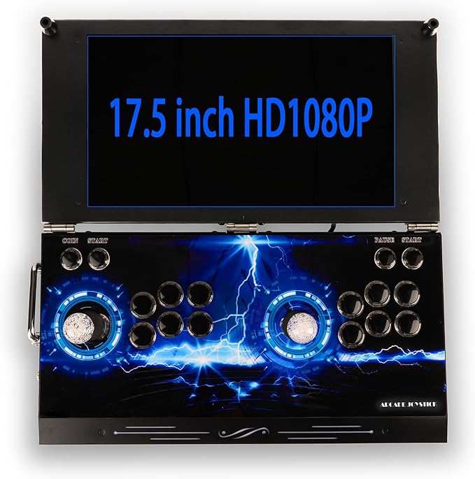 TOJASDN 30000 in 1 Portable Arcade Game Console 17.5-inch HD Screen Dual Players Pandoras Box 80S,Retro Video Game Machine Search/Hide/Save/Load/Pause Games