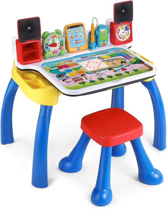 VTech Explore and Write Deluxe Activity Desk (Frustration Free Packaging), Blue