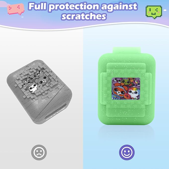 Silicone Cover Case for Bitzee Interactive Toy Digital Pet,Cases with Lanyard,Protective Case Holder Skin for Bitzee Virtual Electronic Pets for Girls & Boys (Green)