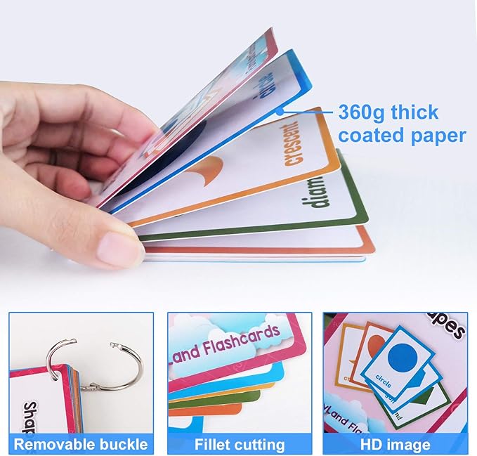 13PCS/Set Shapes Kids Gifts English Flash Cards Pocket Card Educational Learning Baby Toys for Children Pre-Kindergarten
