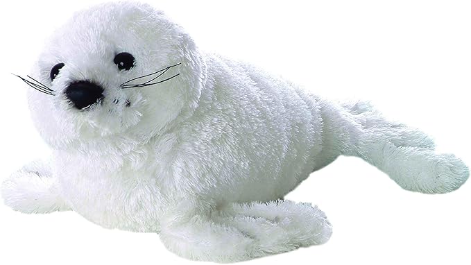 Aurora® Adorable Mini Flopsie™ Harp Seal Stuffed Animal - Mini Companions Ready for Playful Adventures - for Kids All Ages, Toddlers, Adults, and Families - White 8 Inches