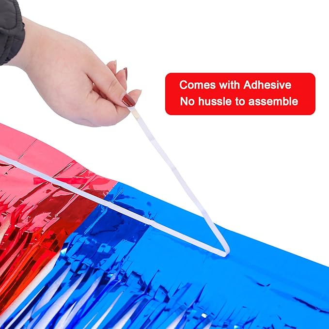 Paw Birthday Decorations, including 2Pack Gold Red Blue Tinsel Foil Fringe Curtains 3.3 x 6.6ft, 1Pack Dog Patrol Themed Birthday Banner & 22pcs Balloons for Paw Birthday Party Photo Props Backdrop