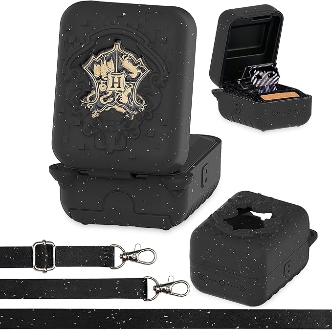 Silicone Case for Bitzee Harry Potter Interactive Digital Pet, Protective Cover for Harry Potter Bitzee Virtual Electronic Pets Accessories (Black Case)
