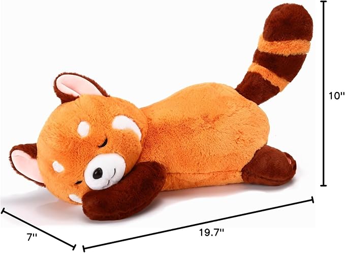 Big Red Panda Stuffed Animal Pillow Cute Plush Toy Plushie Christmas Birthday Valentine's Day Gift for Girlfriend Kids Birthday 19.7" Red Panda Pillow