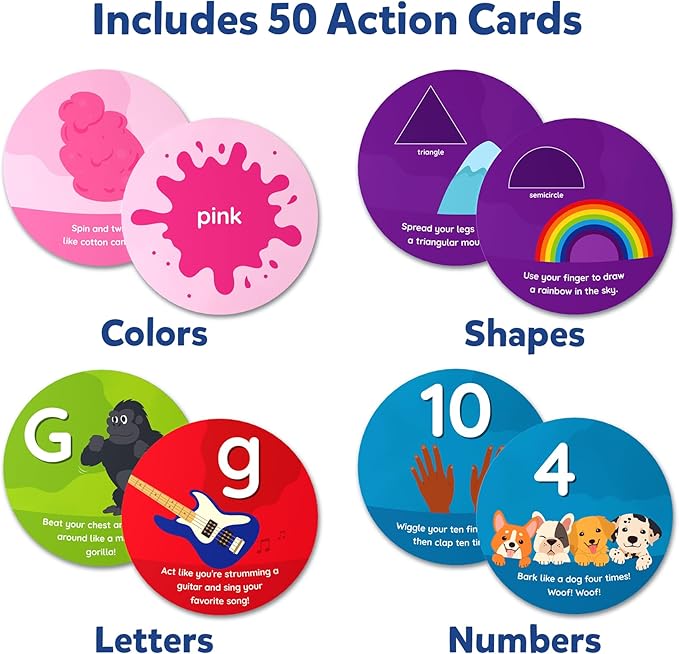 Skillmatics Thick Flash Cards & Jump and Learn Bundle, Flash Cards for Toddlers to Discover Letters, Numbers, Shapes & Colors, Preschool Learning Activities, Gifts for Kids Ages 1, 2, 3, 4, 5