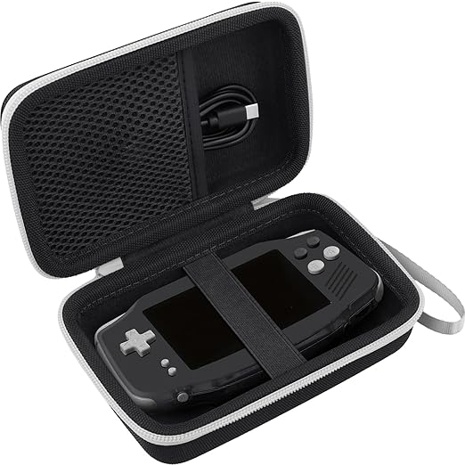 khanka Hard Travel Case Replacement for Anbernic RG34XX Handheld Game Console,Case Only. (Black)