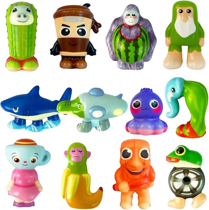 Tralalero Tralala Action Figure,Tung Tung Sahur Meme Unique Action Figures Decorations Gifts, Easter Basket fillings (Green)