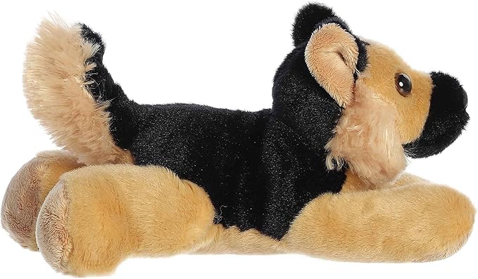 Aurora® Adorable Mini Flopsie™ Shep™ Stuffed Animal - Mini Companions Ready for Playful Adventures - for Kids All Ages, Toddlers, Adults, and Families - Black 8 Inches