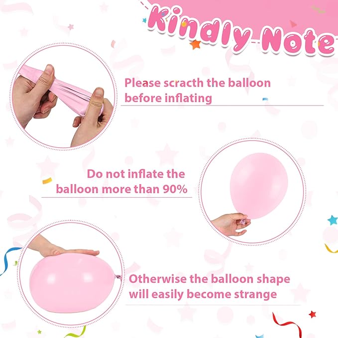 Pink Bow Balloons, 12 Inch Mouse Balloon with Hot Pink Rose Polka Dots Bow Foil Balloon Print Latex Balloons for Mouse Theme Bow's Birthday Party Decoration