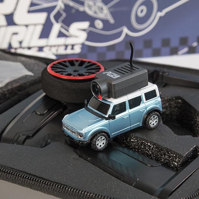 WL 6405-C 1/64 FPV RC Car, Full Proportional Mini Remote Control Car with APP Auto-Pairing, WiFi Module Control, Camera - Includes Storage Case ＆ Tow Trailers (RTR Version)