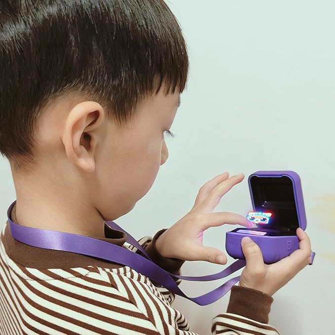 JCHPINE Silicone Cover Case for Bitzee Interactive Digital Pet and Case, Protective Skin Sleeve for Bitzee Virtual Electronic Pets Accessories (for Original 15 Animals) (Purple)