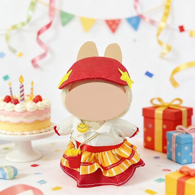 Clothes for Doll, 5 Pack Doll Outfits for 17cm Doll, Perfect for Play and Display, Accessories for Doll's Collectors, (No Dolls) (Set 2)