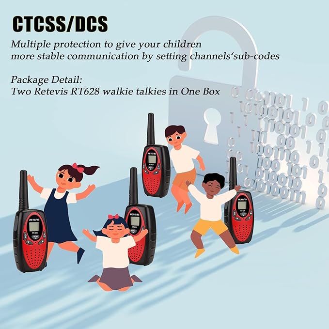Retevis RT628 Kids Walkie Talkies 2 Way Radio (1 Pair) with RT388 Walkie Talkies for Girls (1 Pair) for 6-12 Years Old Kids Gifts