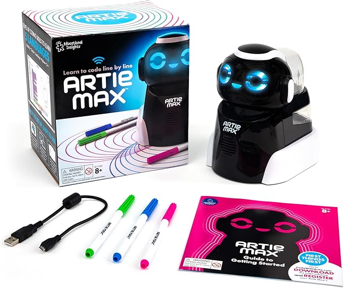 Educational Insights Artie Max The Coding, Drawing Robot, STEM Toy, Classroom Must Haves, Ages 8+