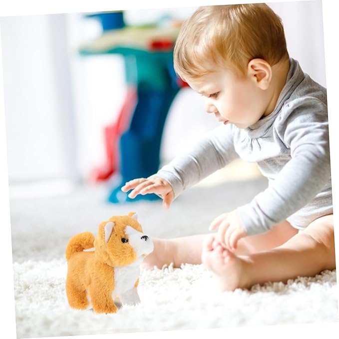 1pc Interactive Electric Dog Toy Walking Barking Corgi Model for Boys and Girls Realistic Movement and Sounds for Playtime and Cognitive Learning