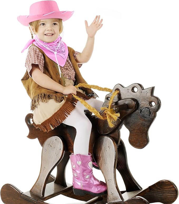 Unittype 18 Sets Cowboy Hats and Bandanas Bulk Kids Western Cowboy Costume Accessories Kids Party Supplies