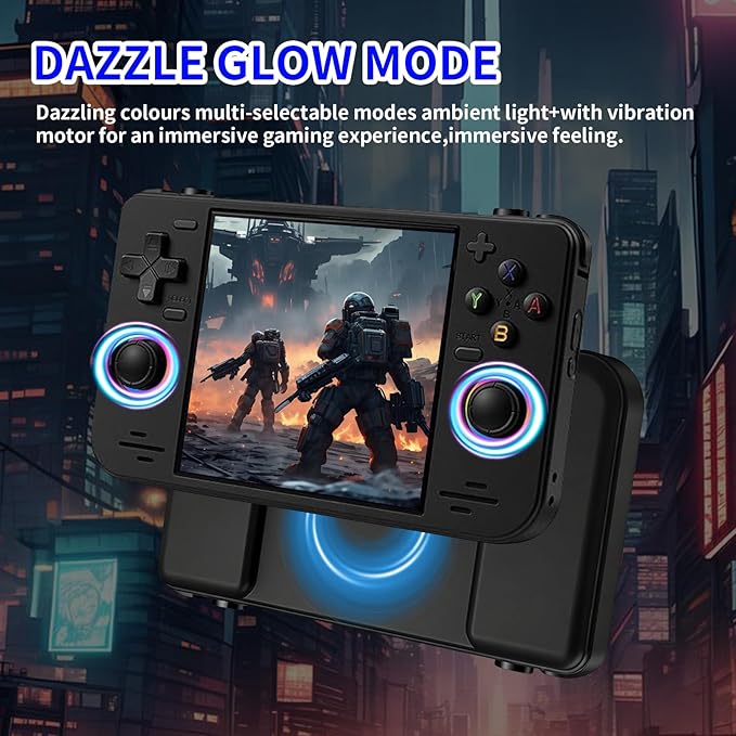 RF40H Retro Handheld Game Console, 4.0 Inch 720x720 IPS Screen, Built-in 18,000+ Classic Game, Portable Hand Held Open Source Linux System, 4000mAh Battery Retro Gaming Console (Black 64GB) (Balck)