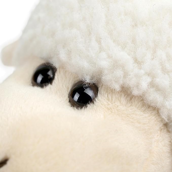 Tiny Heart Sheep Stuffed Animal, Sheep Plush Toy, Lamb Stuffed Animal Cute Soft Stuffed Lamb Kids Boys and Girls Birthday Home Decor Cuddly White Lamb Toys (Prone Position)