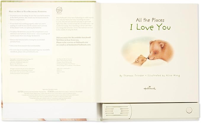 Hallmark Recordable Book with Music for Children (All The Places I Love You) Easter Basket Stuffers