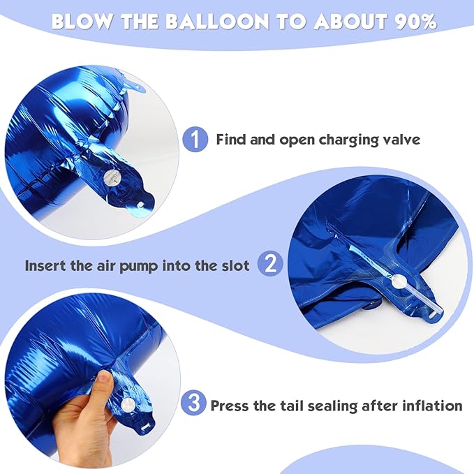 40 Inch Night Blue Number 6 Balloon, Giant 6 Number Balloons for 6th Birthday Decorations, Party Supplies for Baby Boy Girl, Night Blue Party Decor