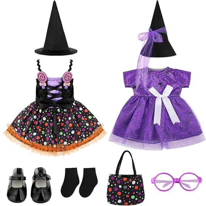 Kajaia 8 Pcs Doll Clothes 18 Inch Doll Clothes and Accessories Dress Flip Flops Hat Outfit Swimsuit Accessories for 18 Inch(Cute)