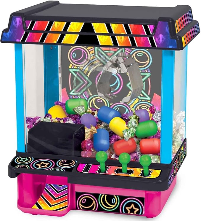 Ambassador Games: Electronic Arcade Claw Crane Game - Hyper Neon Black Series, Plastic Eggs to Fill with Prizes, Carnival-Style Music, Kids Ages 6+