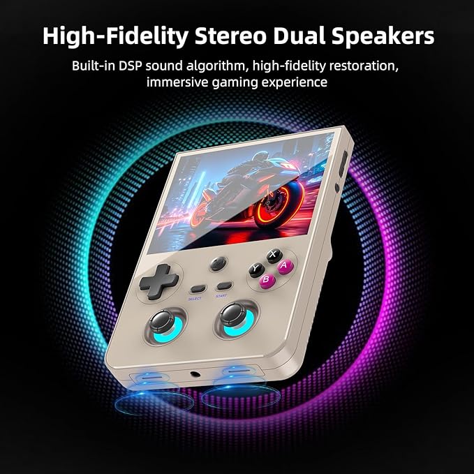 Anbernic RG477V Retro Handheld Game Console , 4.7 Inch Touch Screen Android 14 System Support WiFi 6E Bluetooth 5.3 Dimensity 8300 Processor 8+128GB(Gray)