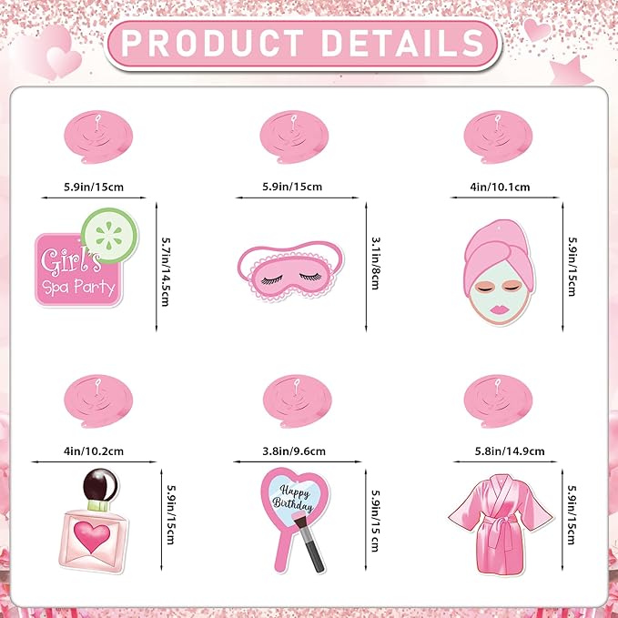 Spa Party Decorations Banner Spa Birthday Party Supplies for Girls Women with Spa Birthday Banner Hanging Ceiling for Sleepovers Slumber Makeup Parties
