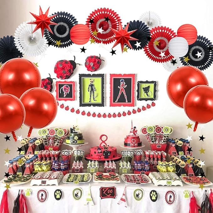 TONIFUL 8Pcs Large Red 4D Giant Round Foil Balloon 22inch Big Mirror Metallic Mylar Sephere Balloons for Christmas New Year Birthday Party Graduation Wedding Baby Shower Decoration Supplies