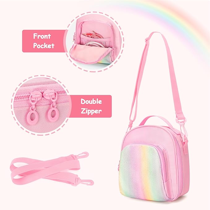 Carrying Case Compatible with Yoto Mini (2024 Edition), Card Holder Hold Up to 30 Cards, Travel Storage Bag for Audio Music Player & Headphone Accessories, Pink (Bag Only) Patented Design