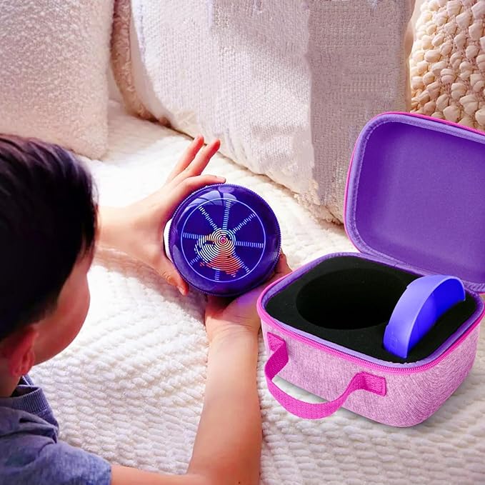 YouKnow Travel Case for Bitzee Hamster Ball Interactive Toy - Shockproof Storage Box with Custom Foam Insert & Carry Handle, Fits Electronic Pet Toy + Dock (Only Case) (Purple)