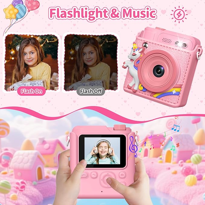 Kids Camera Gifts for Girls Boys - Christmas Birthday Xmas Gift for Girl Boy Age 3 4 5 6 7 8 9 10 11 12 Year Old - Instant Print Digital Toys Ages 3-5 6-8 8-12 Years Olds - Toddler Learning Kid Toy