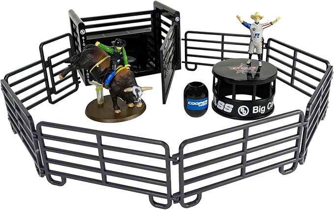 Big Country Toys 13 Piece PBR Bull Riding Playset - Rodeo Toys - Toy Figures & Playsets