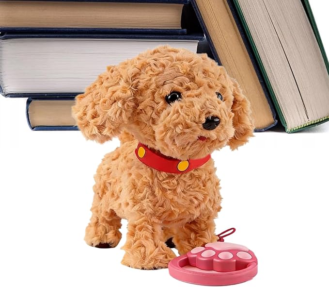 Genérico Electronic Dog Toy - Interactive Toy That Teaches Languages - Dog That Barks and Walks | for Kids of All Ages in Living Room Bedroom Home & Travel