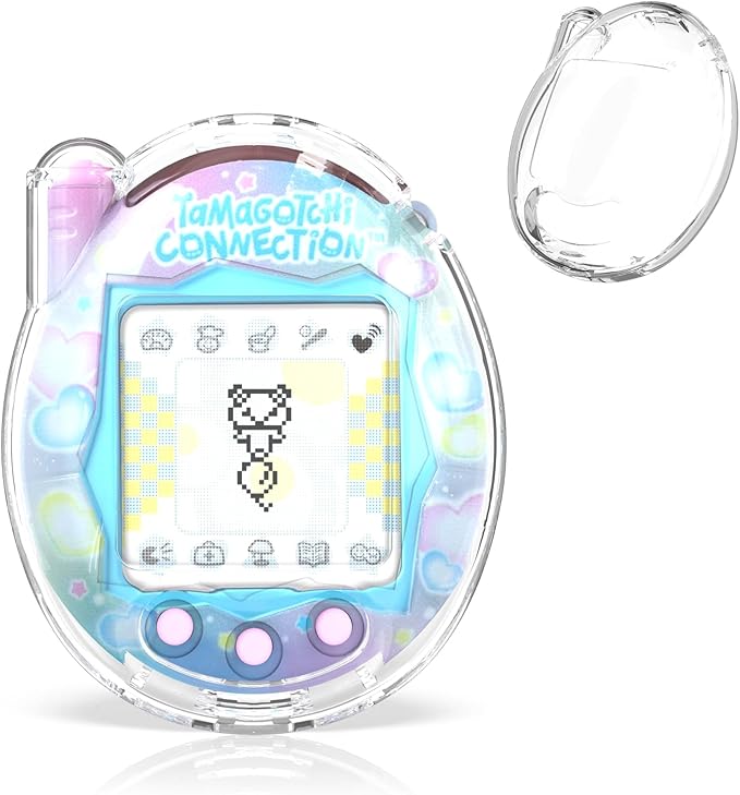Transparent Cover Case for Tamagotchi Connection Virtual Reality Pet, Plastic Transparent Case Compatible with Tamagotchi Connection Electronic Pet Accessories