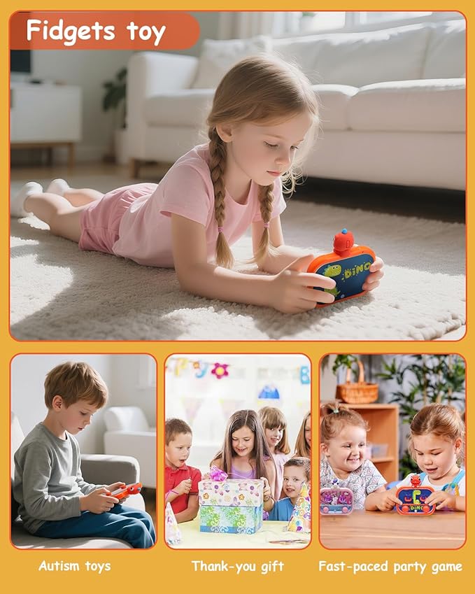 Handheld Water Game with Light – Water Ball Target Toy for Kids Ages 3+, Retro Fidget Toy, Screen-Free Car Travel Game, Road Trip Toy, Airplane Entertainment, Portable Autism-Friendly Gift