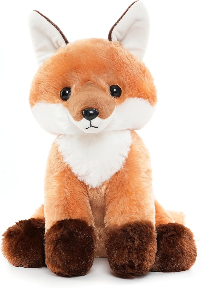 Cute Red Fox Stuffed Animal Plush Toy with Big Soft Tail for Kids Boys Girls Birthday Bedtime Gift, 13 inches
