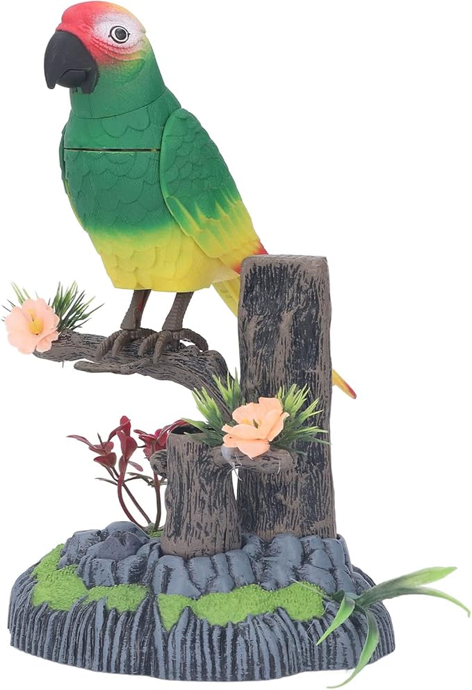 ZJchao Electric Voice Control Parrot Singing Toy for Kids Adults Mimicry Parrot Simulation Toy Entertainment (506H)