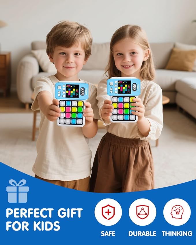 Brain Teaser Puzzle Game, Featuring 400+ Challenges, Handheld Games for Kids and Adults, Birthday Gift for Boys and Girls, Road Trip Airplane Travel Fidget Toy